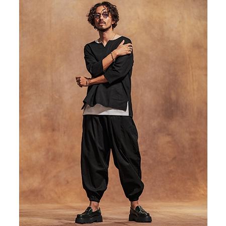 Jih Nunc（ジーヌンク） 【】コットンリネンキーネック7分袖プル