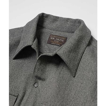 【MROLIVE(ミスターオリーブ)】PEACHSKIN STRETCH GABARDINE -CPO SHIRT シャツ(M253118) | MR.OLIVE | 15