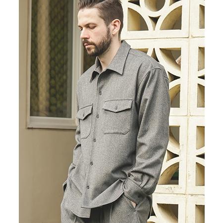【MROLIVE(ミスターオリーブ)】PEACHSKIN STRETCH GABARDINE -CPO SHIRT シャツ(M253118) | MR.OLIVE | 04