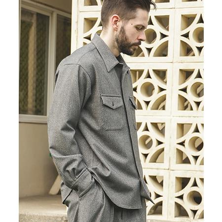 【MROLIVE(ミスターオリーブ)】PEACHSKIN STRETCH GABARDINE -CPO SHIRT シャツ(M253118) | MR.OLIVE | 05