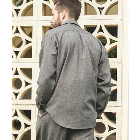 【MROLIVE(ミスターオリーブ)】PEACHSKIN STRETCH GABARDINE -CPO SHIRT シャツ(M253118) | MR.OLIVE | 06