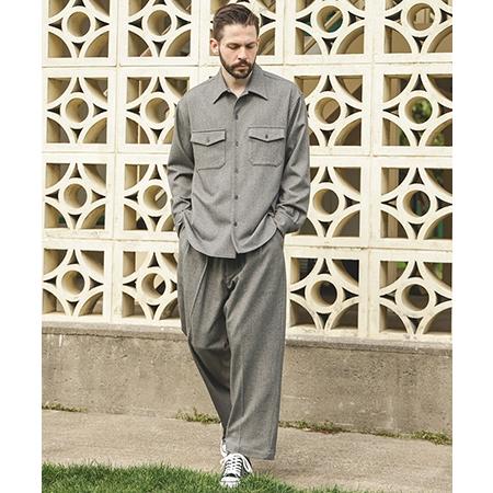 【MROLIVE(ミスターオリーブ)】PEACHSKIN STRETCH GABARDINE -CPO SHIRT シャツ(M253118) | MR.OLIVE | 07