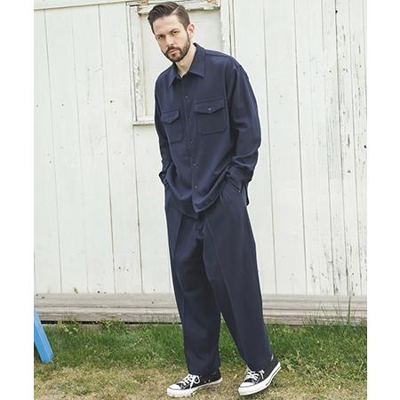 【MROLIVE(ミスターオリーブ)】PEACHSKIN STRETCH GABARDINE -CPO SHIRT シャツ(M253118) | MR.OLIVE | 10