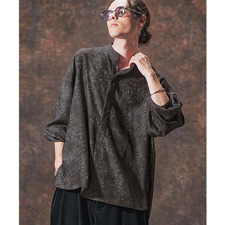 Jih Nunc（ジーヌンク） 【】リーフ総柄スタンドカラープルオーバー 
