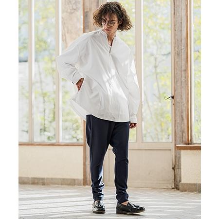 【CAMBIO】スキッパースタンドカラープルオーバーシャツ CAMBIO（カンビオ） 【】スキッパースタンドカラープルオーバーシャツ