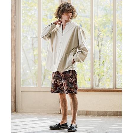 CAMBIO（カンビオ） 【】スキッパースタンドカラープルオーバーシャツ