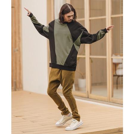 【CAMBIO(カンビオ)】MINI URAKE Patchwork Like Switch Color Pullover スウェット(A12423cmb)｜cambio｜12