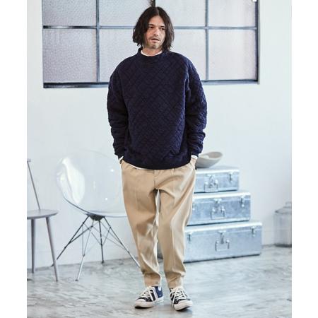 CAMBIO 【CAMBIO(カンビオ)】幾何模様キルトモックネックプルオーバー 