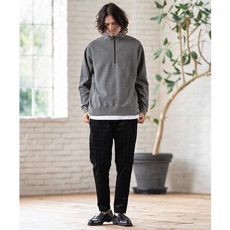 CAMBIO（カンビオ） 【】サーフニットハイネックハーフZIPスウェット 
