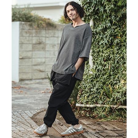 CAMBIO（カンビオ） 【】キーネックパイルカットソー 半袖カットソー