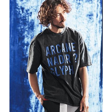 ANGENEHM（アンゲネーム） 【】Vintage Pigment Logo Printed T-shirt