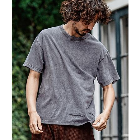 【CAMBIO(カンビオ)】Pigment dye Distressed Short Sleeve Cut sew Tシャツ(S601126cmb) | CAMBIO | 05