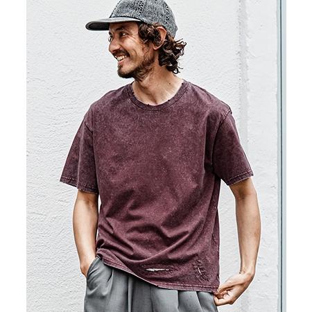 【CAMBIO(カンビオ)】Pigment dye Distressed Short Sleeve Cut sew Tシャツ(S601126cmb) | CAMBIO | 06