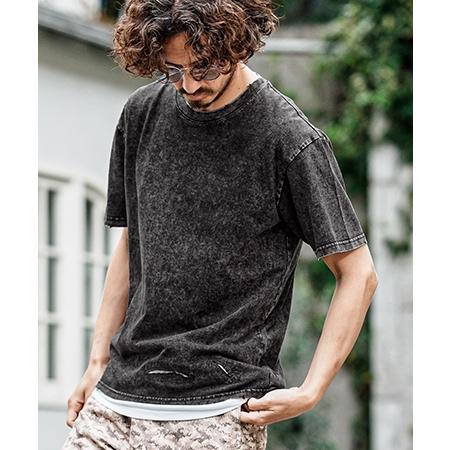 【CAMBIO(カンビオ)】Pigment dye Distressed Short Sleeve Cut sew Tシャツ(S601126cmb) | CAMBIO | 10