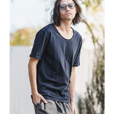 CAMBIO 【CAMBIO(カンビオ)】 カットオフUネック半袖スラブ CAMBIO 【CAMBIO(カンビオ)】 カットオフUネック半袖スラブ