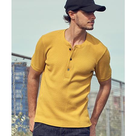 wjk 【wjk】 waffle henley ヘンリーネックカットソー(7974 wf17d 