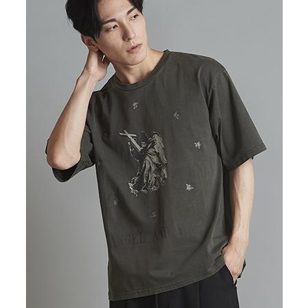 【NO ID.(ノーアイディー)】ANGELフ゜リントBIG-T Tシャツ(854006-715T)｜cambio｜18
