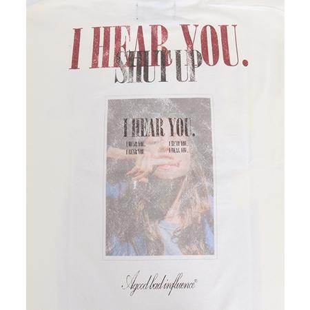 【A Good Bad Influence(ア グッド バッド インフルエンス)】I HEAR YOU Tシャツ(AGBI-26SS-T03)の画像