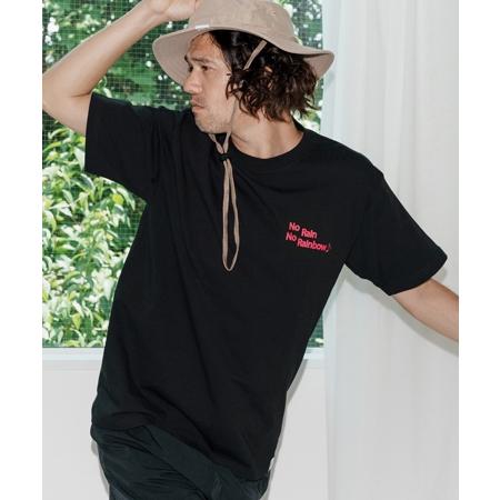 【No Rain No Rainbow(ノーレインノーレインボー)】logo print T-shirt Tシャツ(NR25W-27) | No Rain No Rainbow | 20
