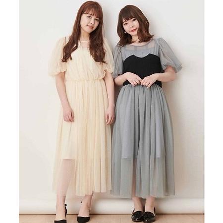 Supreme La La シュープリームララ ドットチュールバルーンスリーブワンピース 1 Op021 Rw1856 Cambio 通販 Yahoo ショッピング