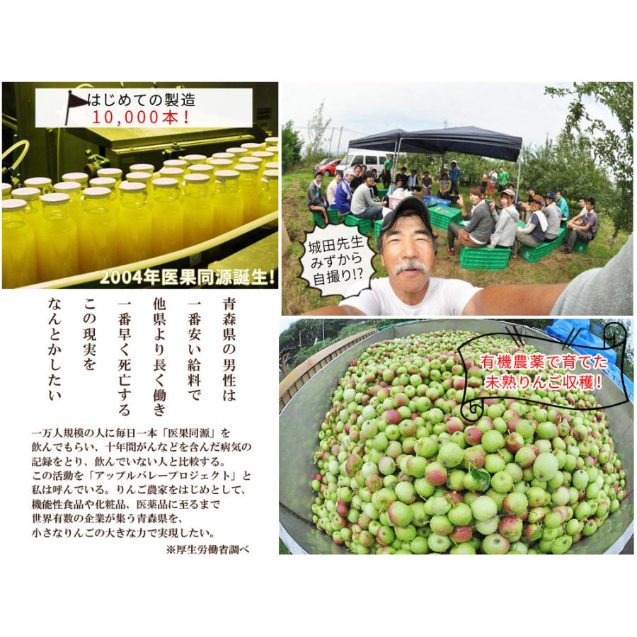 りんごジュース ストレート 果汁 未熟果実 【医果同源ギフト12本セット