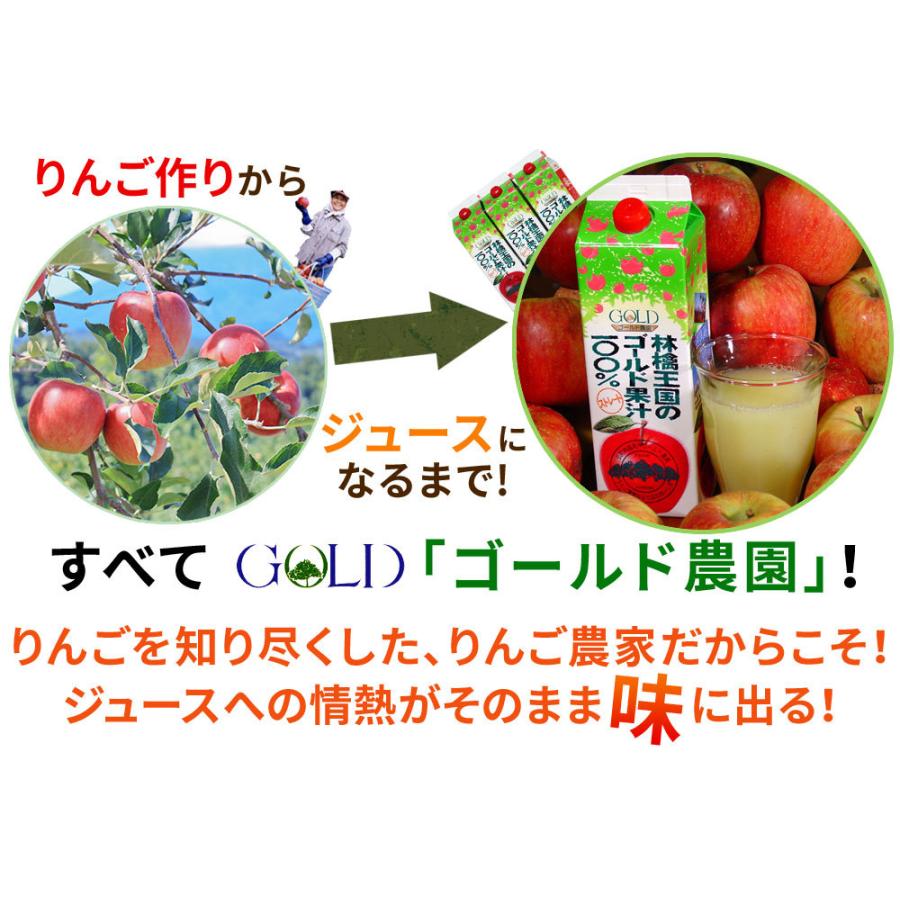 ゴールド農園 りんごジュース ストレート 100% 青森 リンゴジュース