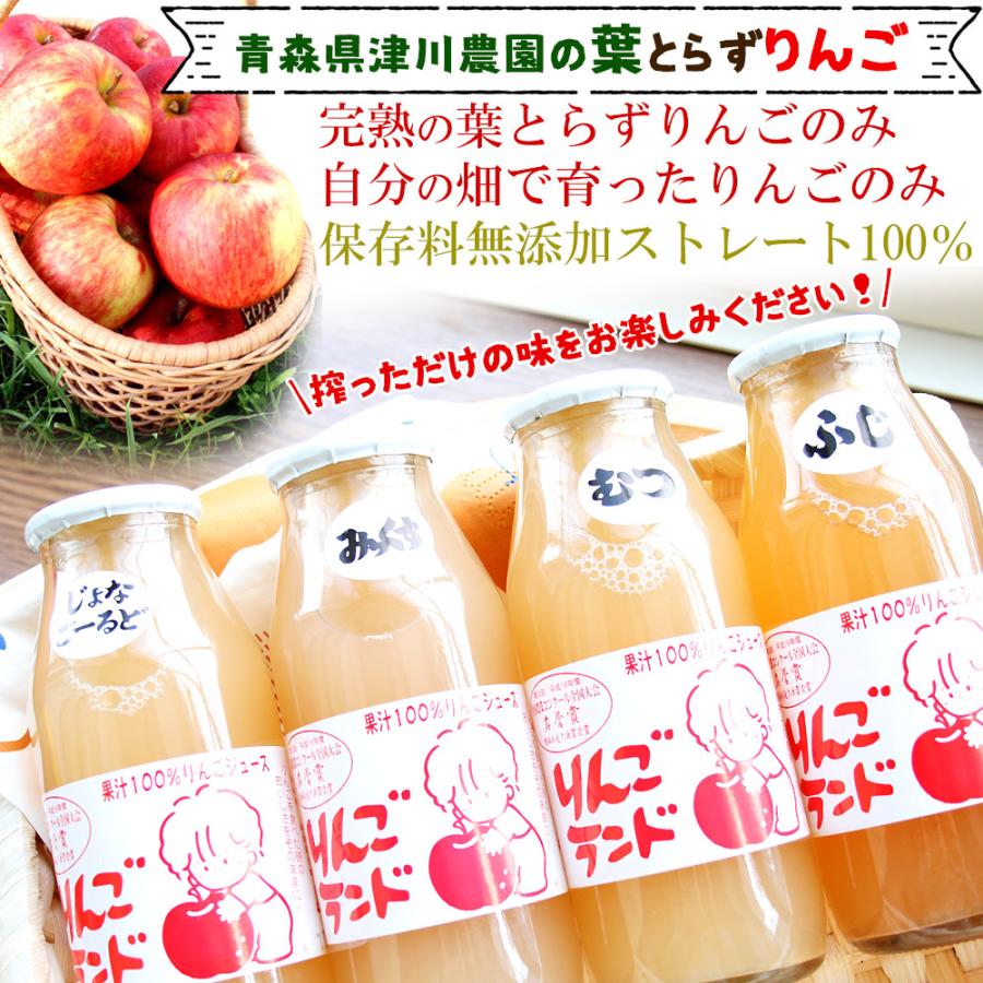 ストレートりんごジュース12本】青森りんごランド 葉とらずりんご 果汁