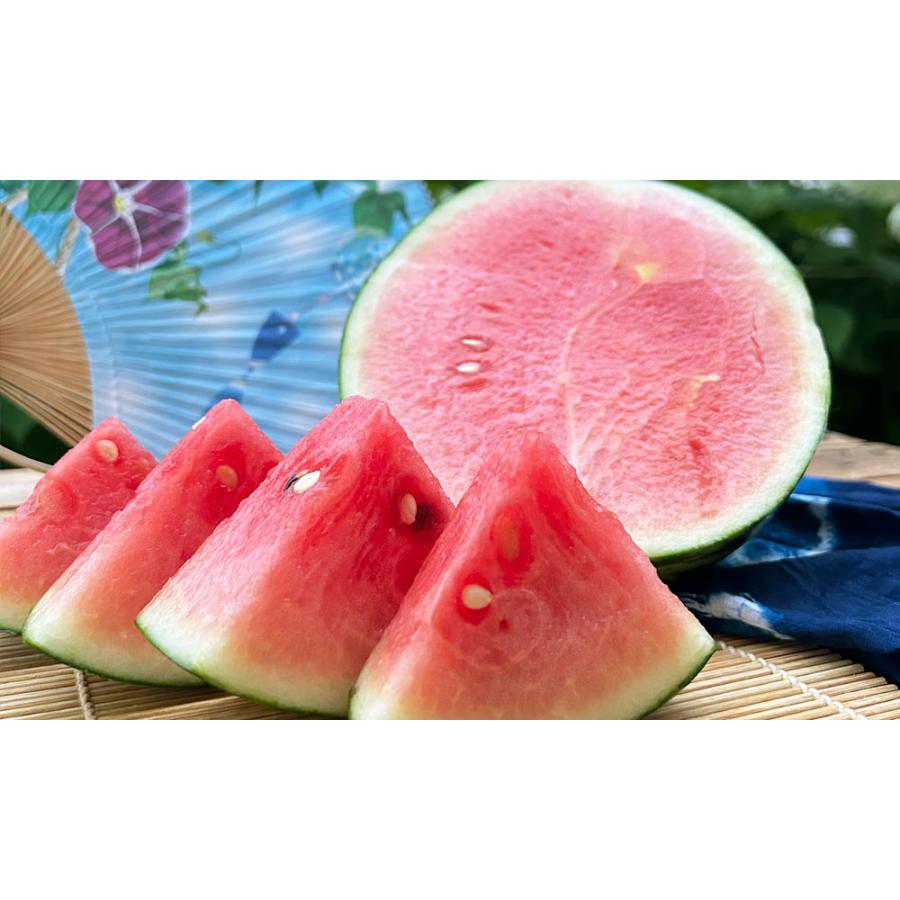 小玉スイカ 送料無料 【青森県産 小玉すいか 南部華手毬 2玉】 食べ