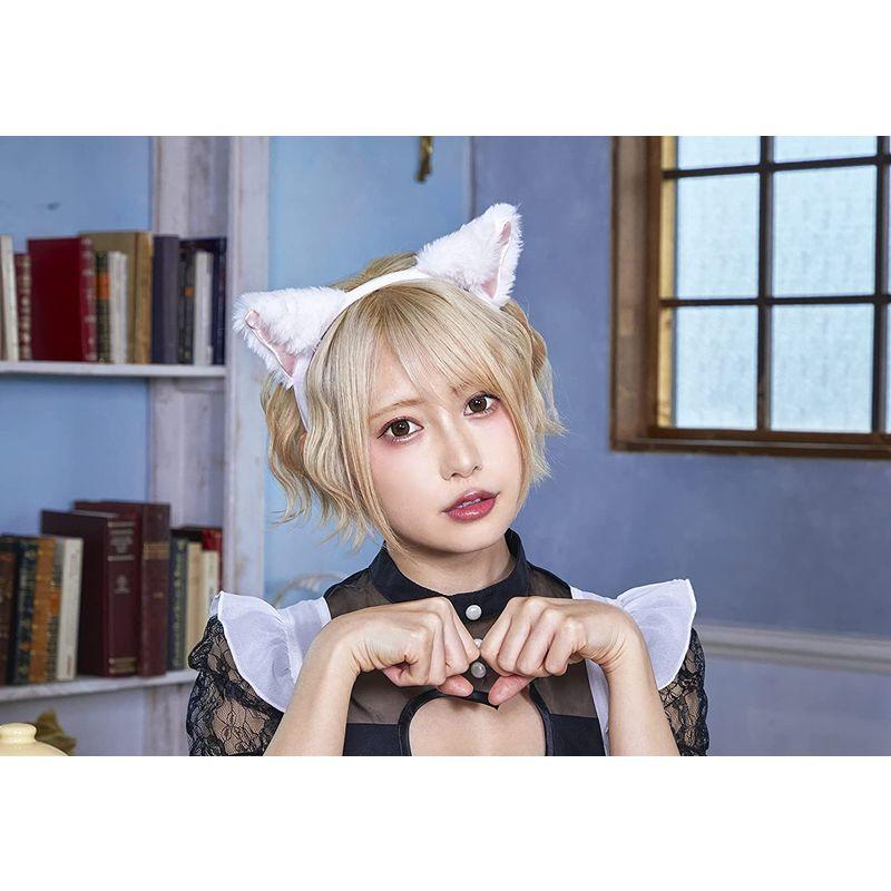 人気商品の Party City コスプレ 猫耳カチューシャ 白×ピンク ふせ耳 ユニセックス 仮装、変装