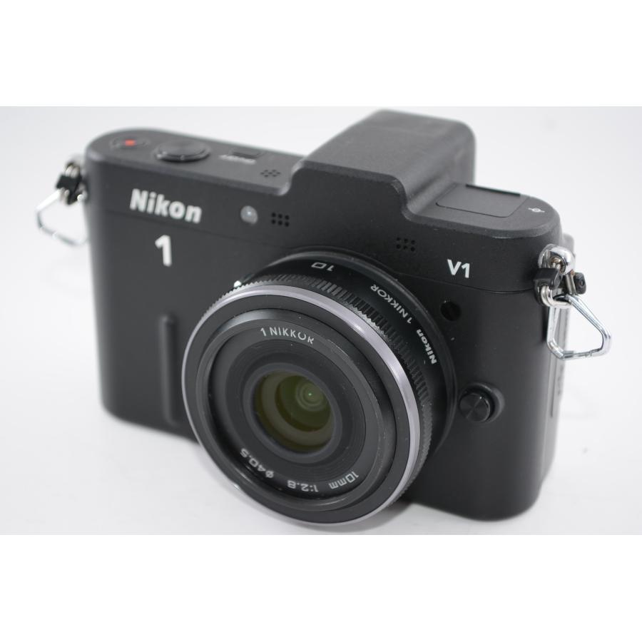 中古 美品 Nikon V1 薄型レンズキット ブラック 中古】(ニコン) Nikon  