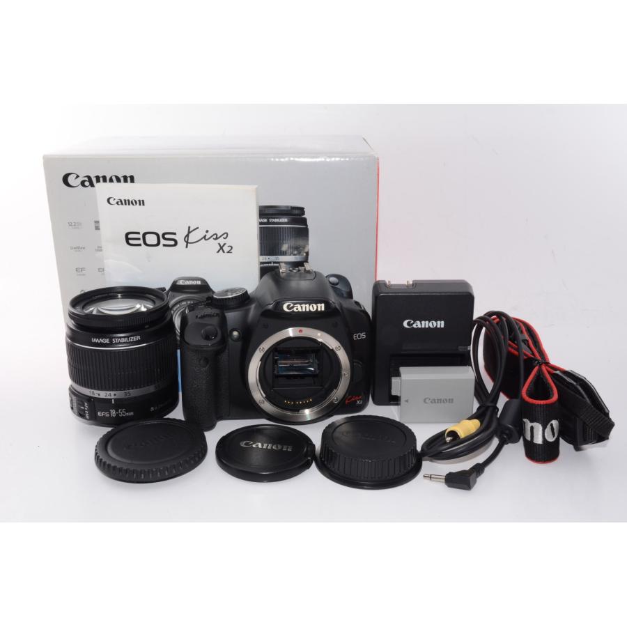 中古】【外観並級】Canon デジタル一眼レフカメラ EOS Kiss X2 レンズ