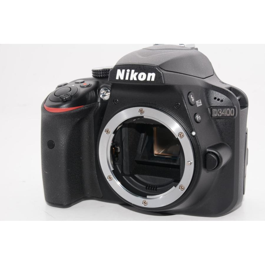 【中古】【ほぼ新品】Nikon デジタル一眼レフカメラ D3400 ダブルズームキット ブラック D3400WZBK｜camelion-store｜02