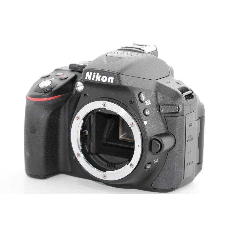【中古】【外観特上級】Nikon デジタル一眼レフカメラ D5300 18-55mm VR II レンズキット ブラック 2400万画素 3.2型液晶 D5300LK18-55VR2BK｜camelion-store｜02