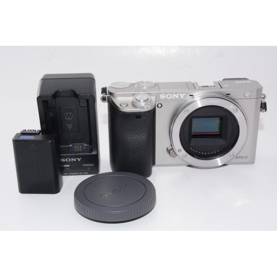 中古】【外観特上級】SONY ミラーレス一眼 α6000 ボディ シルバー ILCE