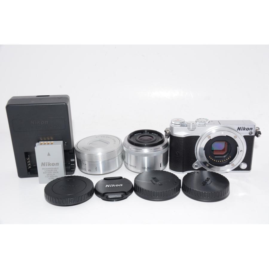 【中古】【外観並級】Nikon ミラーレス一眼 Nikon1 J5 ダブルレンズキット シルバー_5