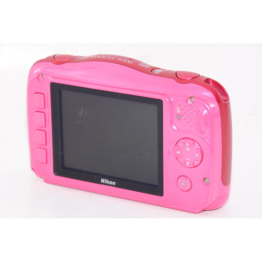 中古】【外観並級】Nikon デジタルカメラ COOLPIX W100 ピンク : 百獣
