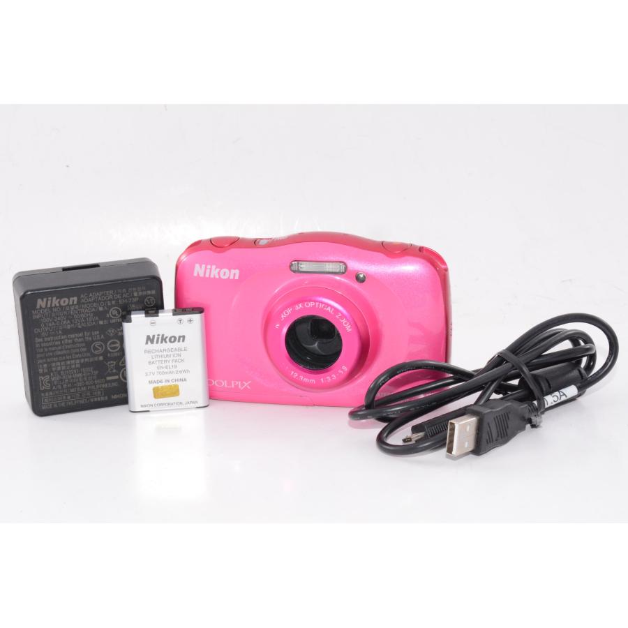 中古】【外観並級】Nikon デジタルカメラ COOLPIX W100 ピンク : 百獣