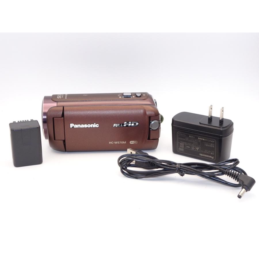 中古】【外観並級】パナソニック HDビデオカメラ W570M ブラウン HC