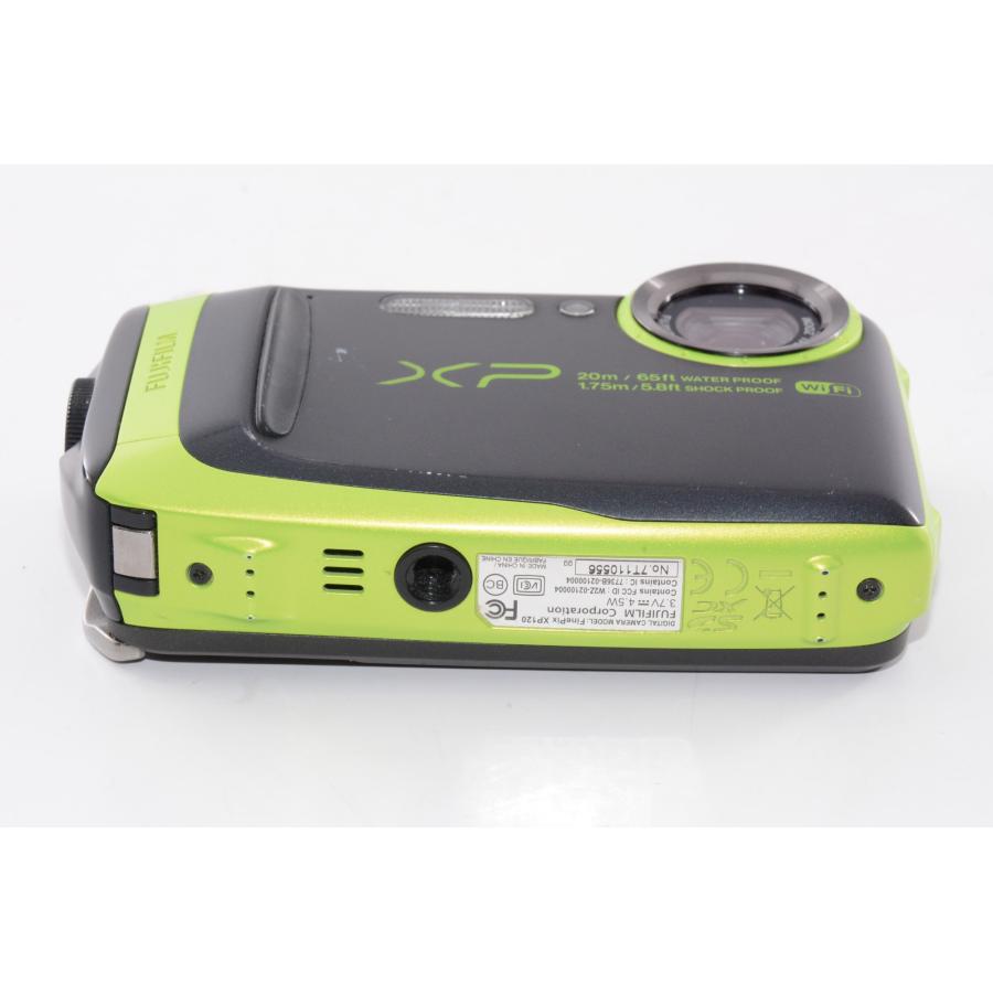 中古】【外観並級】FUJIFILM デジタルカメラ XP120 ライム 防水 FX