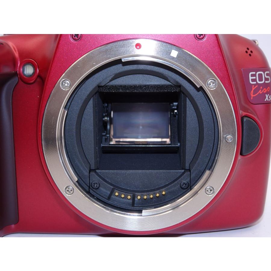 【中古】【外観特上級】Canon デジタル一眼レフカメラ EOS Kiss X50 レンズキット EF-S18-55mm IsII付属 レッド KISSX50RE-1855IS2LK｜camelion-store｜04