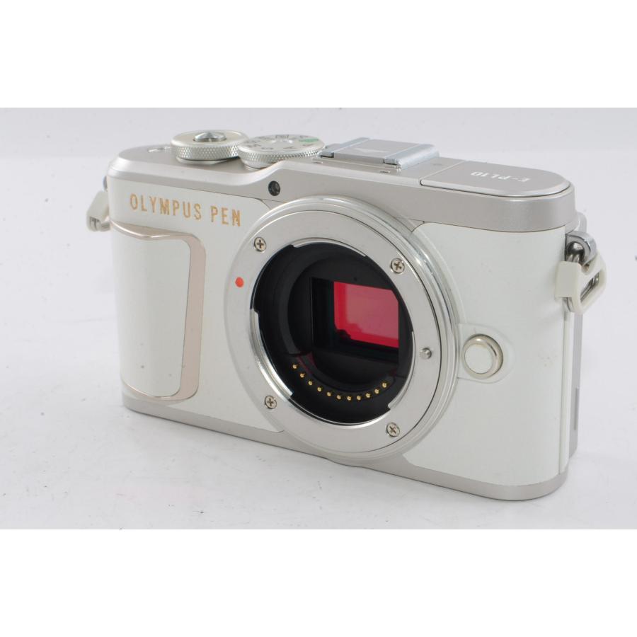 【中古】【外観並級】OLYMPUS ミラーレス一眼カメラ PEN E-PL10 14-42mm EZレンズキット ホワイト_1