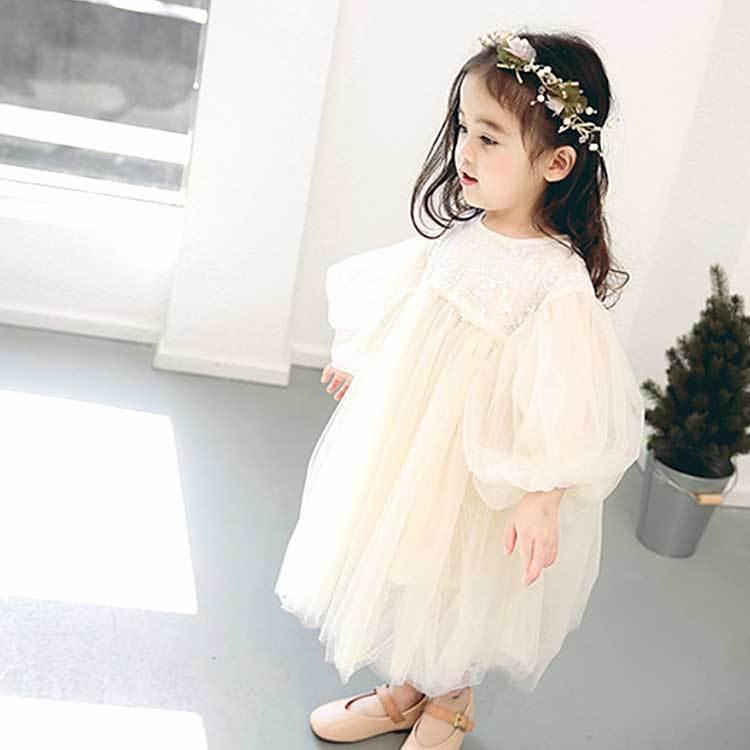 baby DIOR フレア CD刺繍 チュールドレス ワンピース　キッズドレス 子供服 子供ドレス ワンピース ドレス チュール チュチュ ピアノ 発表