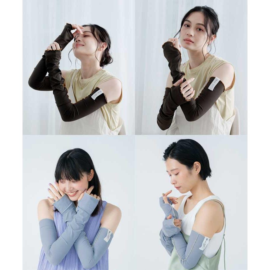 Wby Wpc アームカバー  UVカット 冷感 クール 完全遮光 夏 夏用 春 日よけ 日除け レディース ロング アームガード リブ メロウ フェイスカバー 日傘 と一緒に | Wpc. | 08