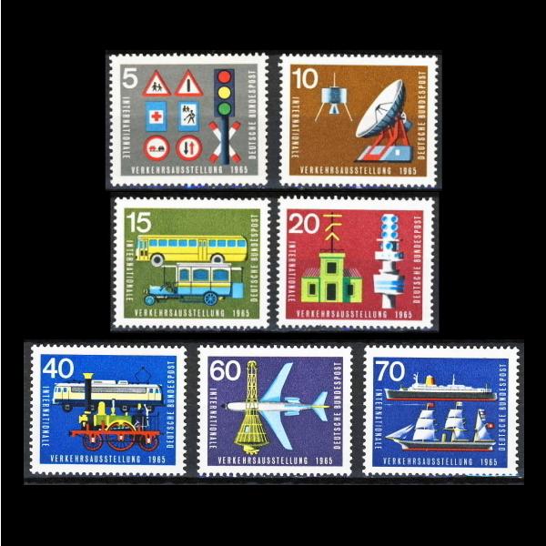 ■西ドイツ切手　1965年　交通機関　7種完｜cameo-land