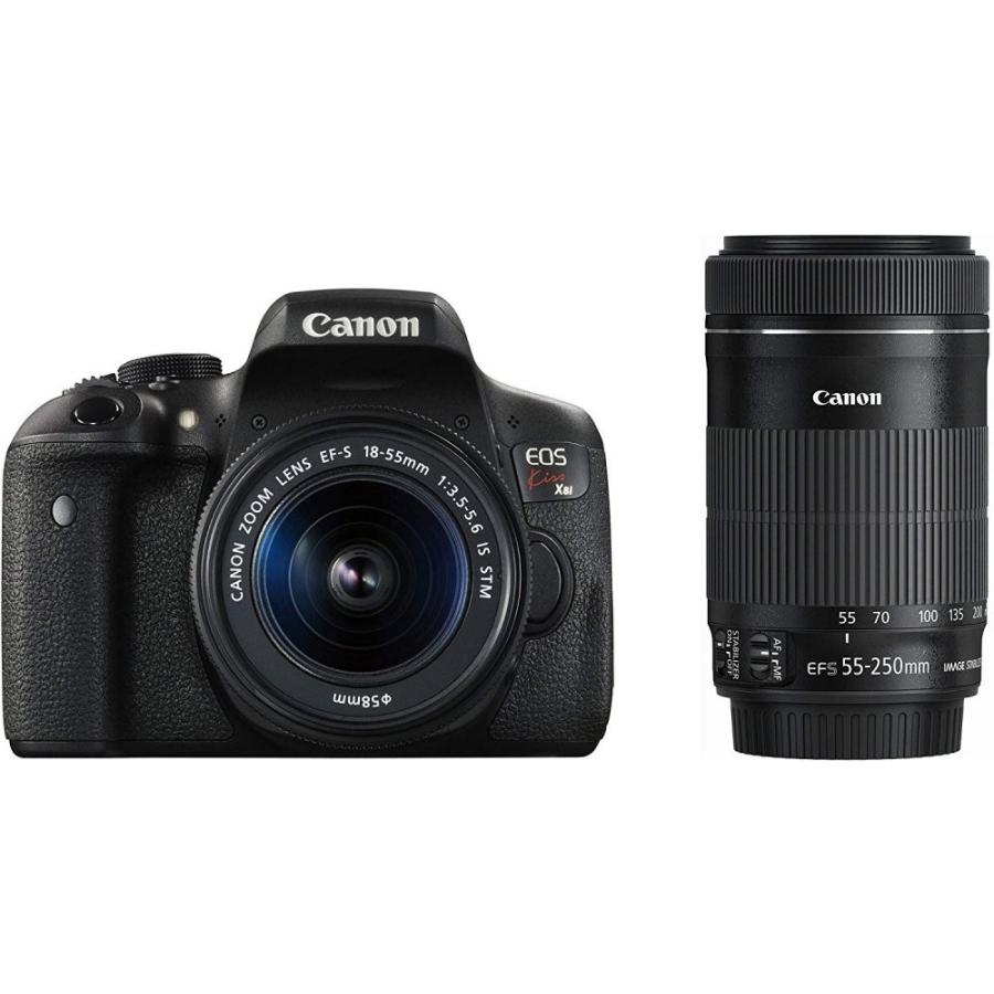 キヤノン Canon EOS Kiss X8i ダブルズームキット EF-S18-55mm/EF-S55-250mm II 付属 SDカード付き <プレゼント包装承ります>｜camera-fanksproshop