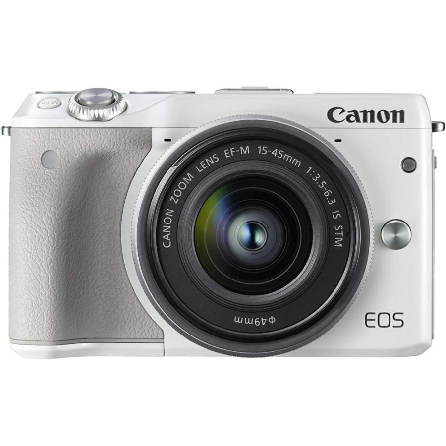 Canon EOS M3 レンズキット ホワイト 良品 動作確認済み 1ヶ月保証付 小型軽量 ミラーレス