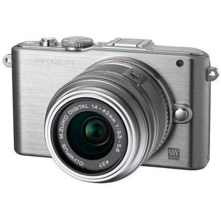 オリンパス OLYMPUS E-PM1 レンズキット シルバー SDカード付き <プレゼント包装承ります>