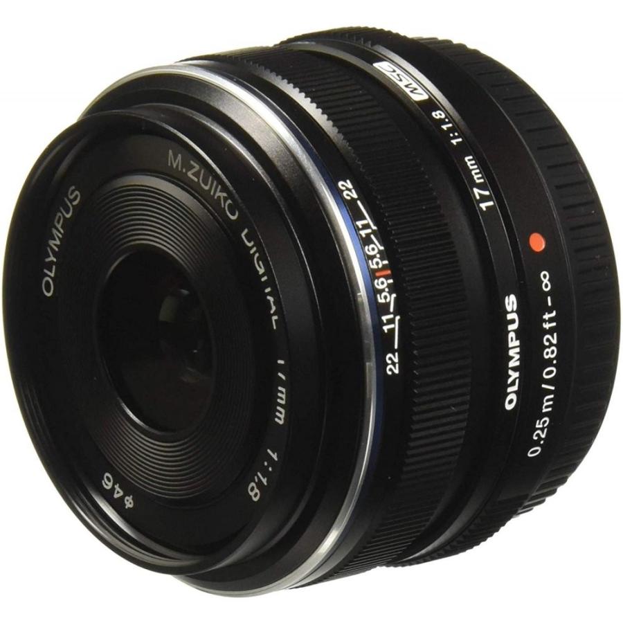 OLYMPUS M.ZUIKO DIGITAL 17mm F1.8 単焦点レンズ ブラック 良品 動作確認済み 1ヶ月保証付 交換レンズ
