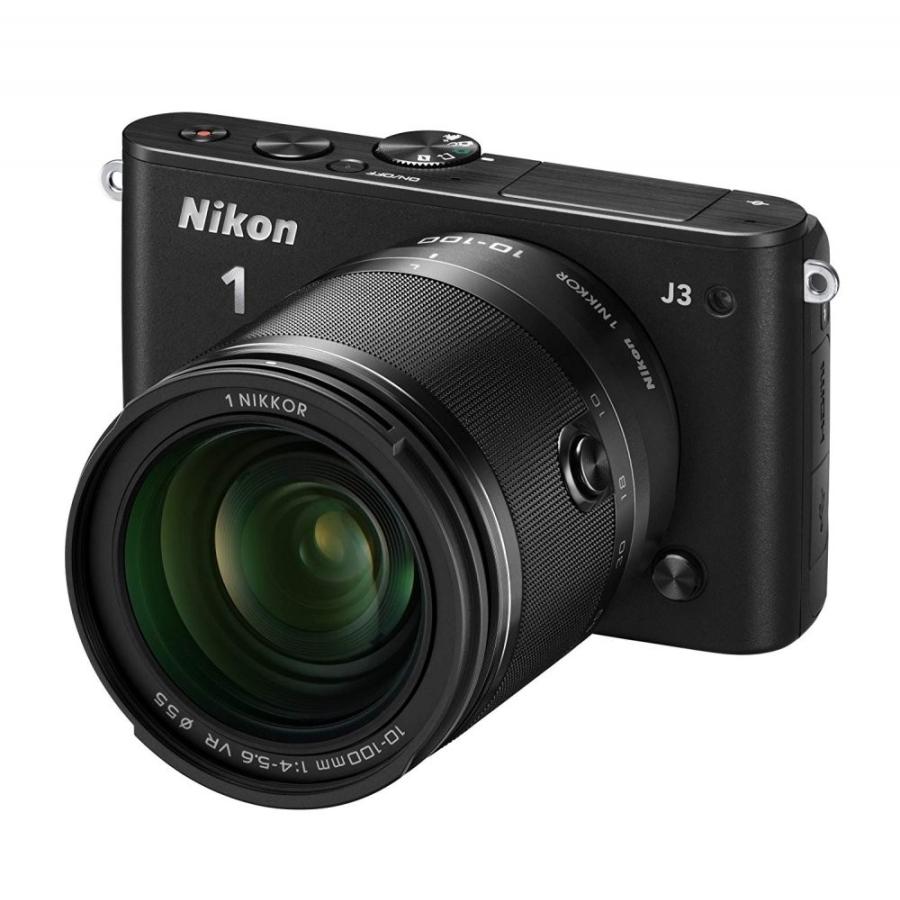 ニコン Nikon J3 小型10倍ズームキット ブラック SDカード付き カメラ