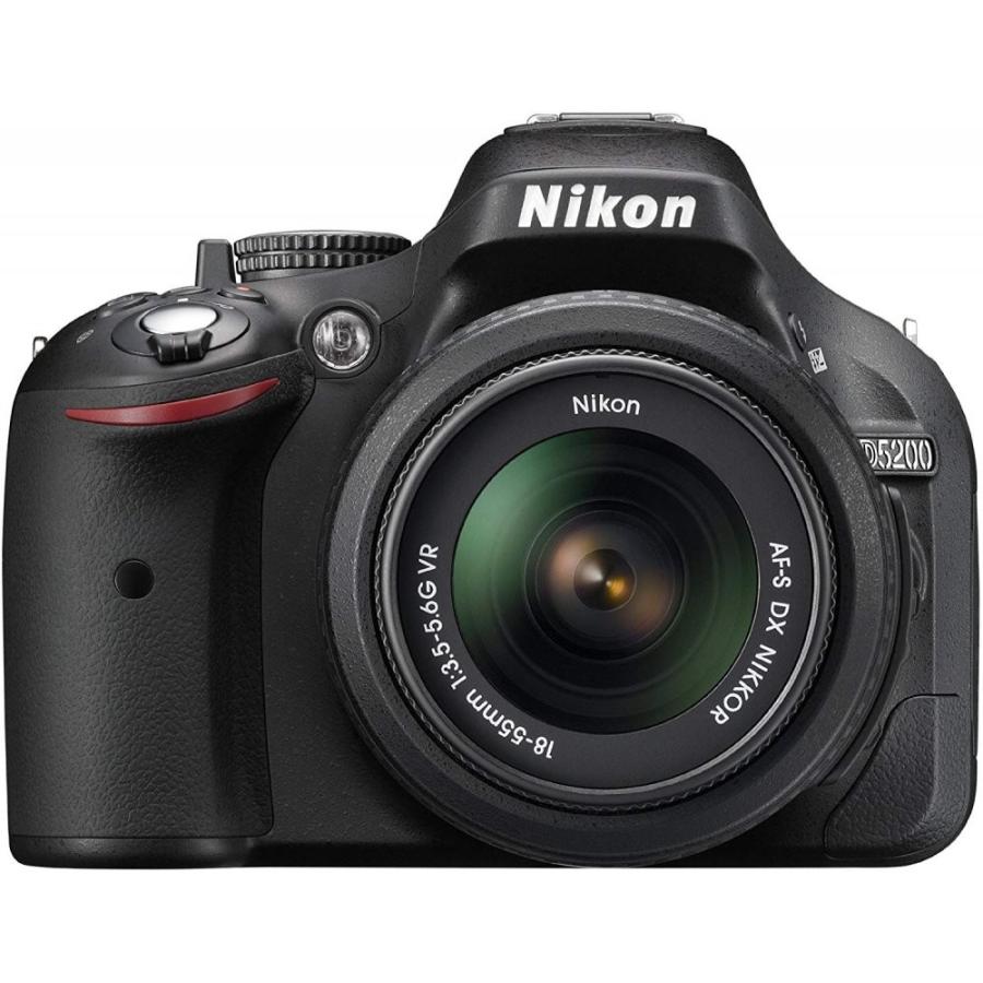 ニコン Nikon D5200 レンズキット ブラック D5200LKBK SDカード付き <プレゼント包装承ります>｜camera-fanksproshop